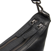 Moneva Full-Grain Leather Shoulder Bag für Damen - Structured Side Profile Showing Gusset Depth &amp; Expansion Capacity