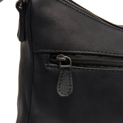 Tivra Full-Grain Leather Shoulder Bag für Damen - Structured Side Profile Showing Gusset Depth &amp; Expansion Capacity