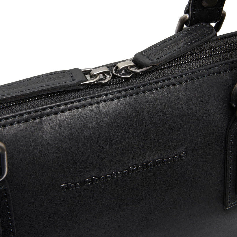 Viamonte Vollnarbenleder-Schultertasche