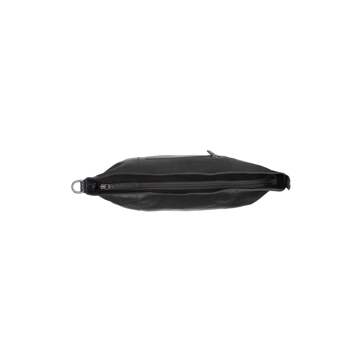 Solid Antique Brass Hardware &amp; Heavy-Duty Dual Zipper Detail on Zira Full-Grain Leather Shoulder Bag für Damen