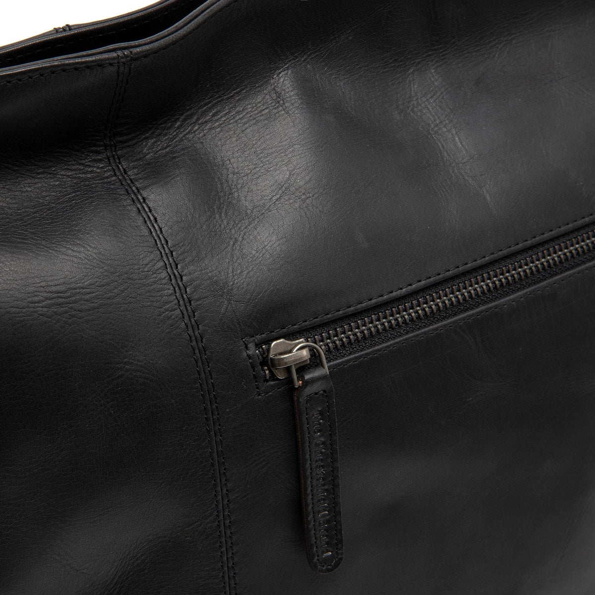 Zira Full-Grain Leather Shoulder Bag für Damen - Structured Side Profile Showing Gusset Depth &amp; Expansion Capacity