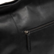 Zira Full-Grain Leather Shoulder Bag für Damen - Structured Side Profile Showing Gusset Depth &amp; Expansion Capacity
