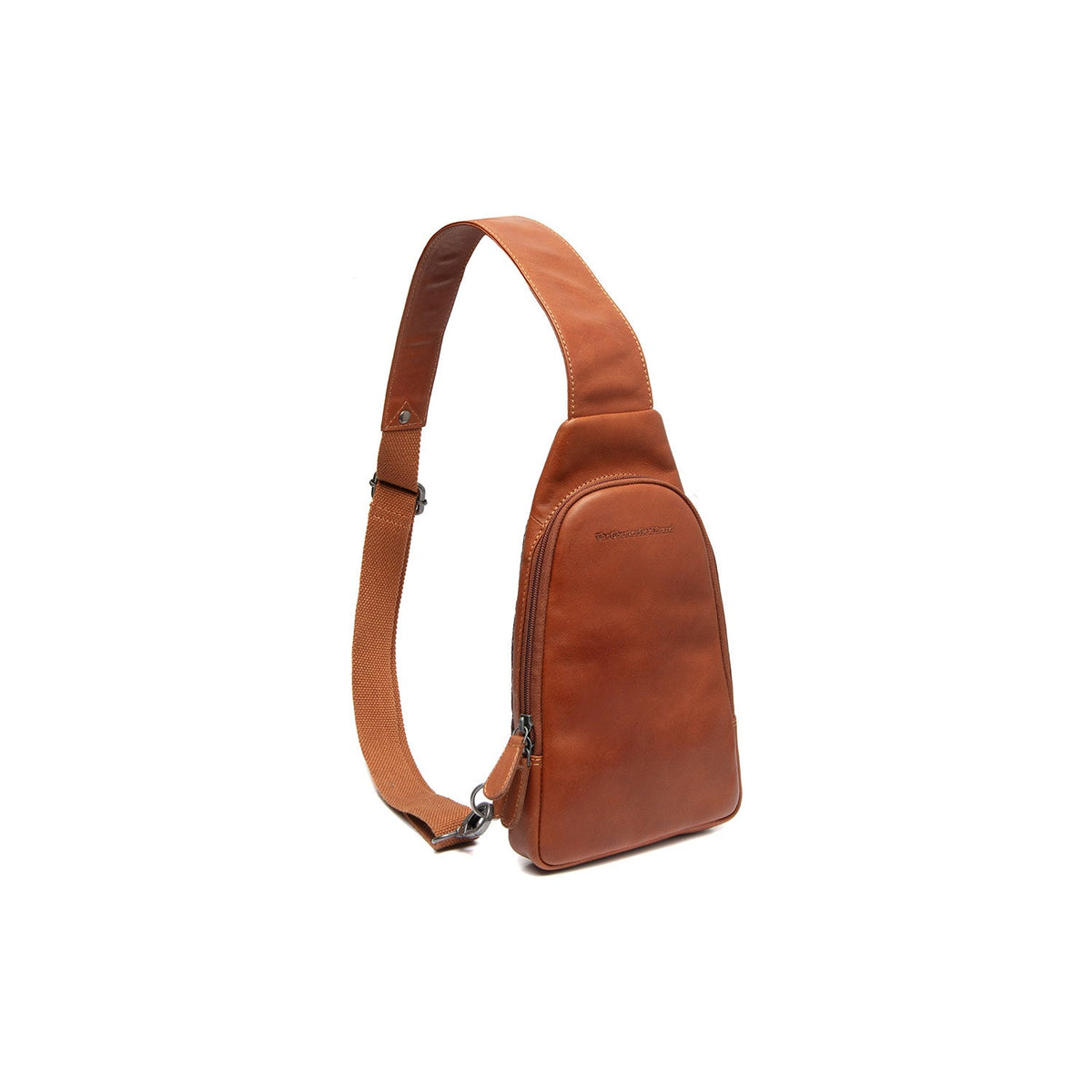 Cognac Leather Sling Bag Bowey für Damen, front view