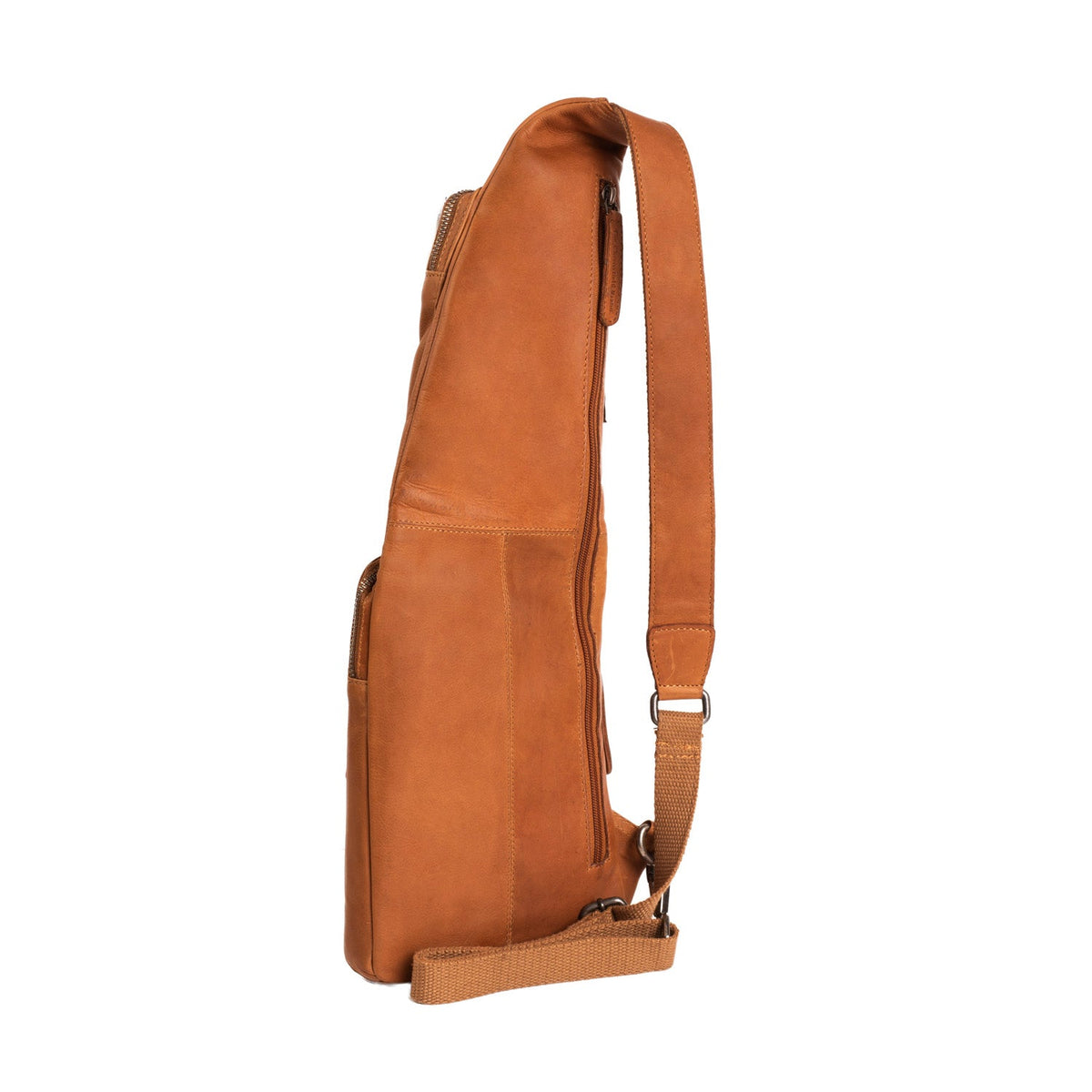 Cognac Leather Sling Bag Logan für Damen, detail view 1