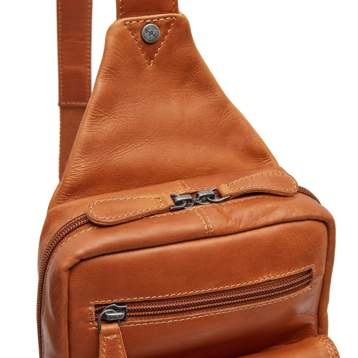 Cognac Leather Sling Bag Turelle für Damen, detail view 1