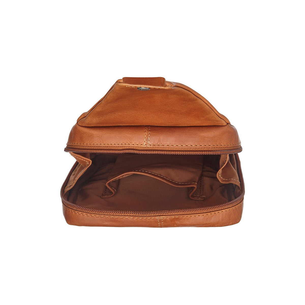 Cognac Leather Sling Bag Turelle für Damen, detail view 4
