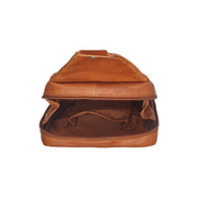 Cognac Leather Sling Bag Turelle für Damen, detail view 4