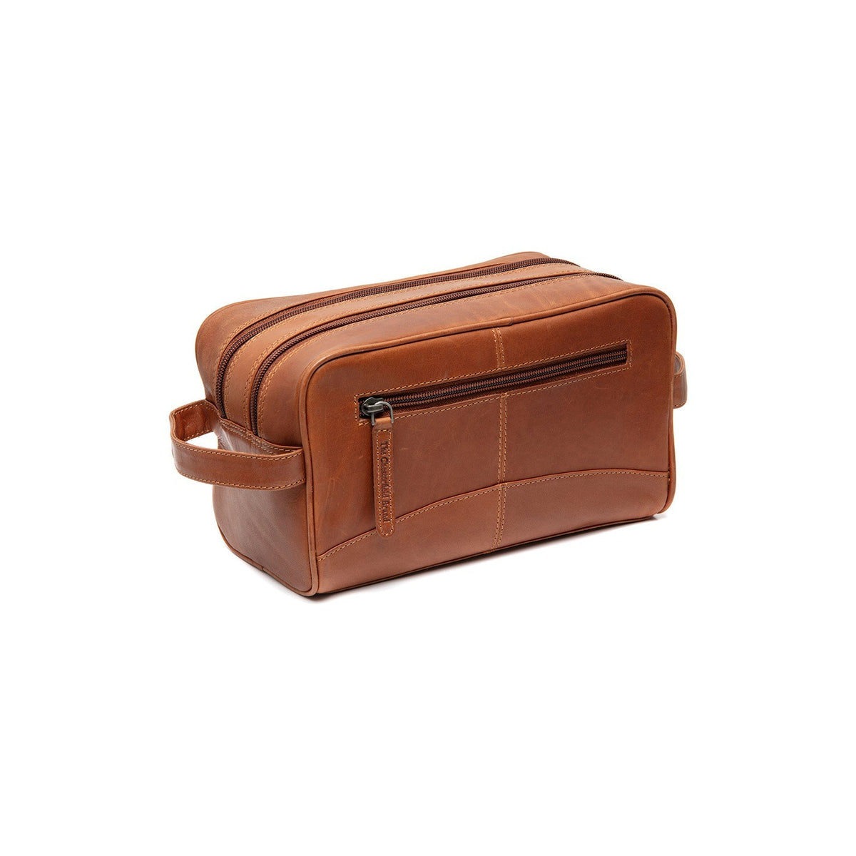 
Cognac Leather Toiletry Bag Stacey, detail view 5