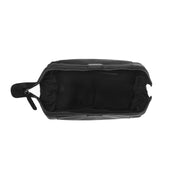 Vince Full-Grain Leather Toiletry Bag für Damen - Seitenansicht mit ergonomischem Ärmelschnitt