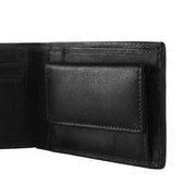 Enzo Full-Grain Ledergeldbörse für Herren - Structured Side Profile Showing Gusset Depth &amp; Expansion Capacity