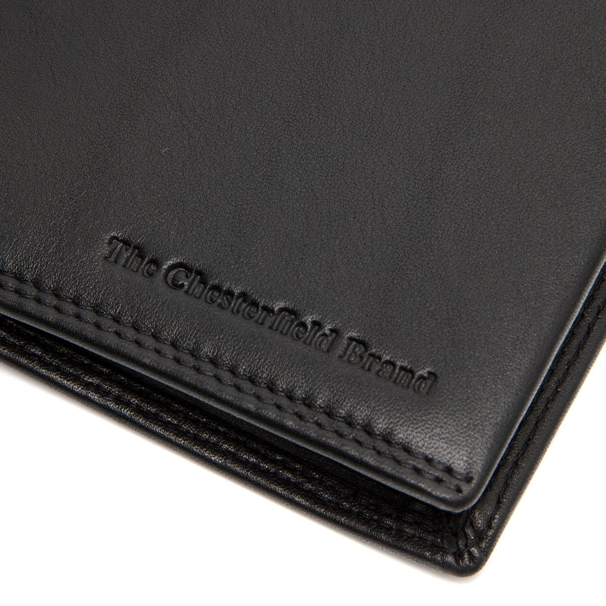 Solid Antique Brass Hardware &amp; Heavy-Duty Dual Zipper Detail on Hanson Full-Grain Ledergeldbörse für Herren