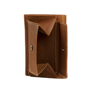 Solid Antique Brass Hardware &amp; Heavy-Duty Dual Zipper Detail on Harthoft Full-Grain Ledergeldbörse für Damen