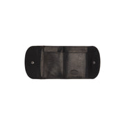 Newton Vollnarbenleder Wallet - Structured Side Profile Showing Gusset Depth &amp; Expansion Capacity