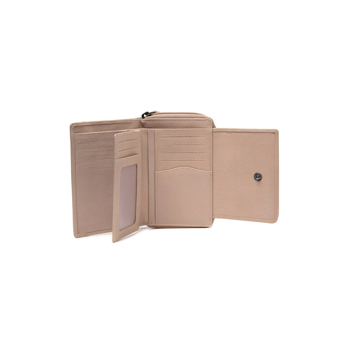 Solid Antique Brass Hardware &amp; Heavy-Duty Dual Zipper Detail on Orveta Vollnarbenleder Wallet