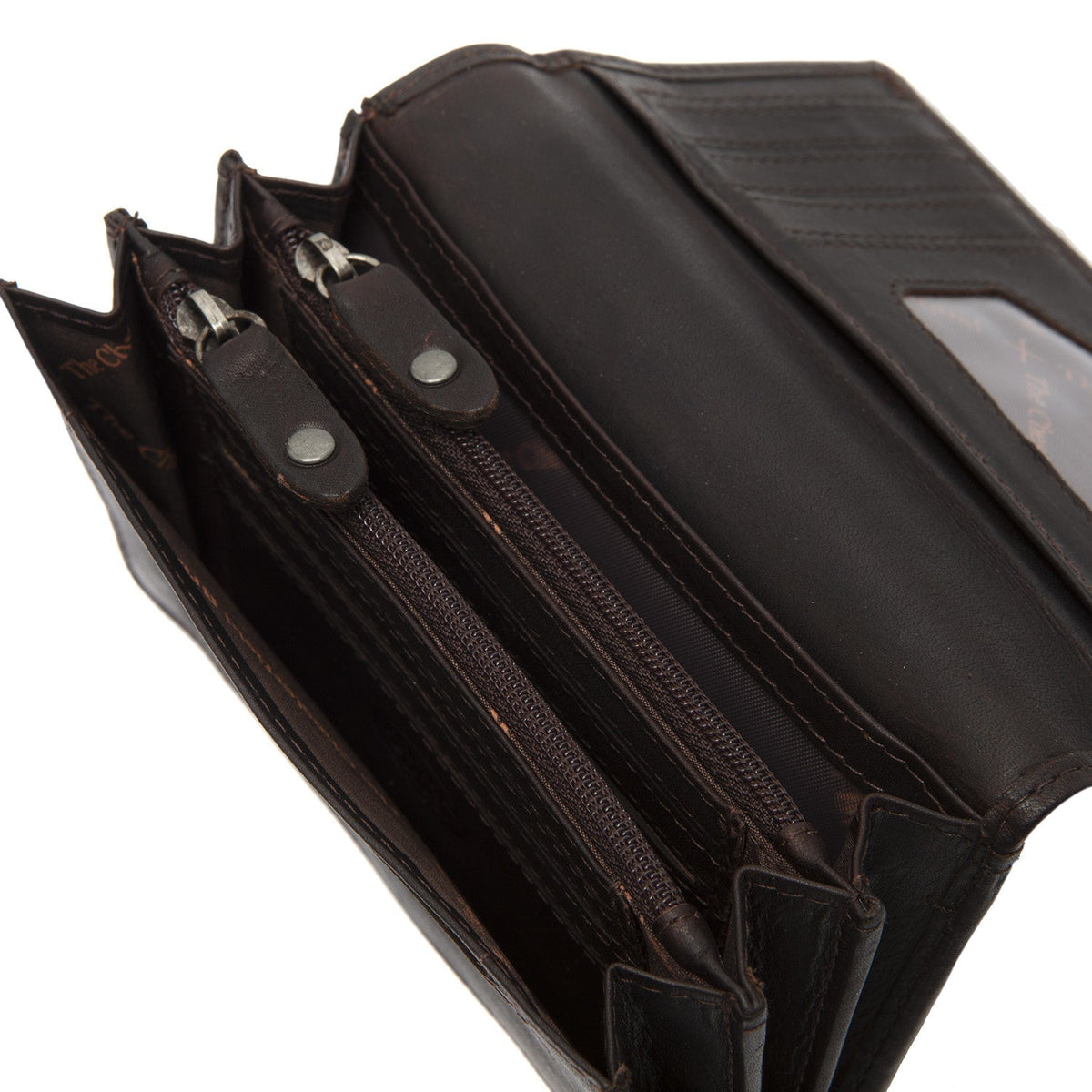 Salzburg Full-Grain Ledergeldbörse für Damen - Structured Side Profile Showing Gusset Depth &amp; Expansion Capacity