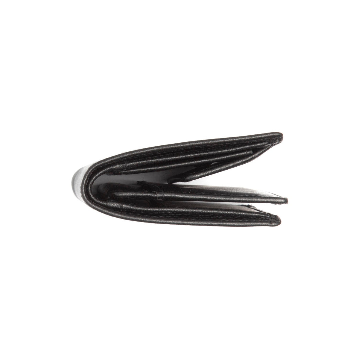 Vincent Full-Grain Ledergeldbörse für Herren - Structured Side Profile Showing Gusset Depth &amp; Expansion Capacity