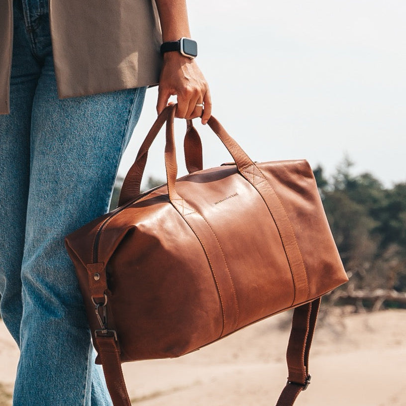 
Conor Vollnarbenleder-Weekender-Reisetasche – alternate product view 2