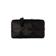 
Portsmouth Vollnarbenleder-Weekender-Reisetasche - Strukturierte Seitenansicht mit Faltentiefe & Erweiterungsvolumen