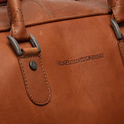Cognac Leather Weekender Trolley Jayven für Damen, detail view 3