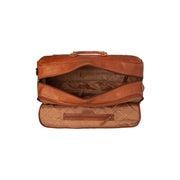 Cognac Leather Weekender Trolley Jayven für Damen, detail view 4
