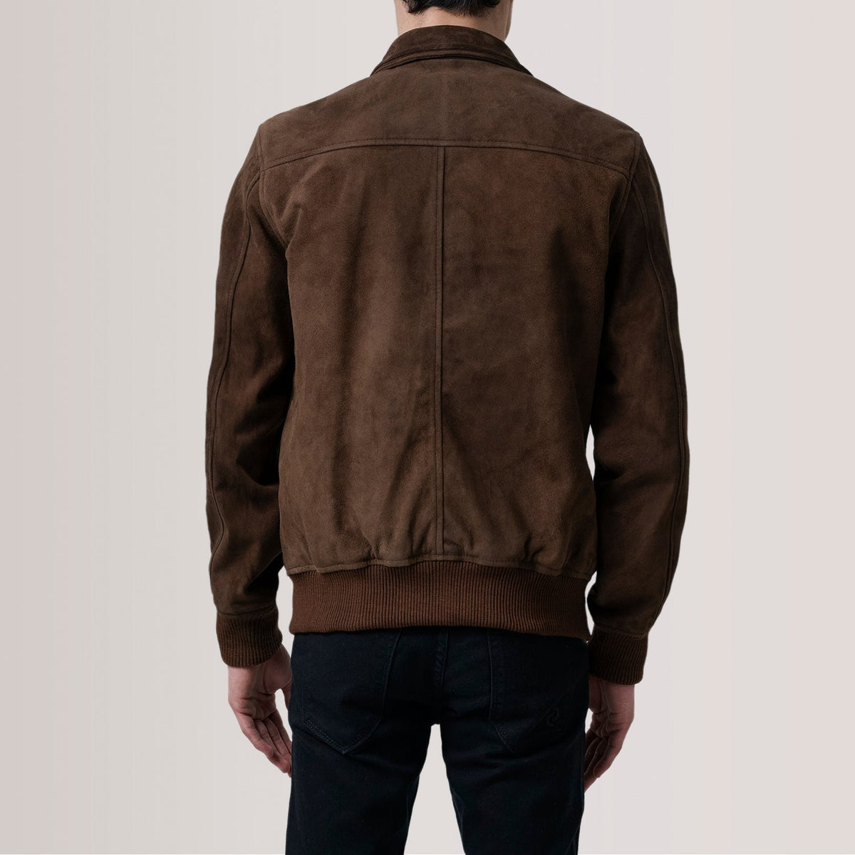 Lester Braun Suede Leder-Bomberjacke für Herren – Zusätzliche Produktansicht 5