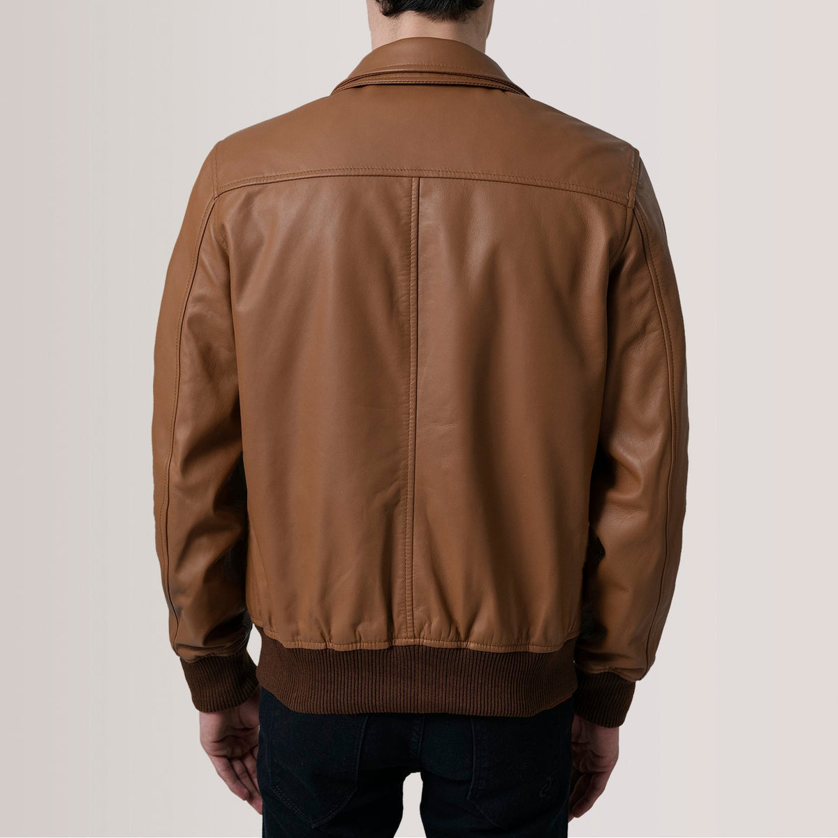 Lester Braun Suede Leder-Bomberjacke für Herren – Zusätzliche Produktansicht 5