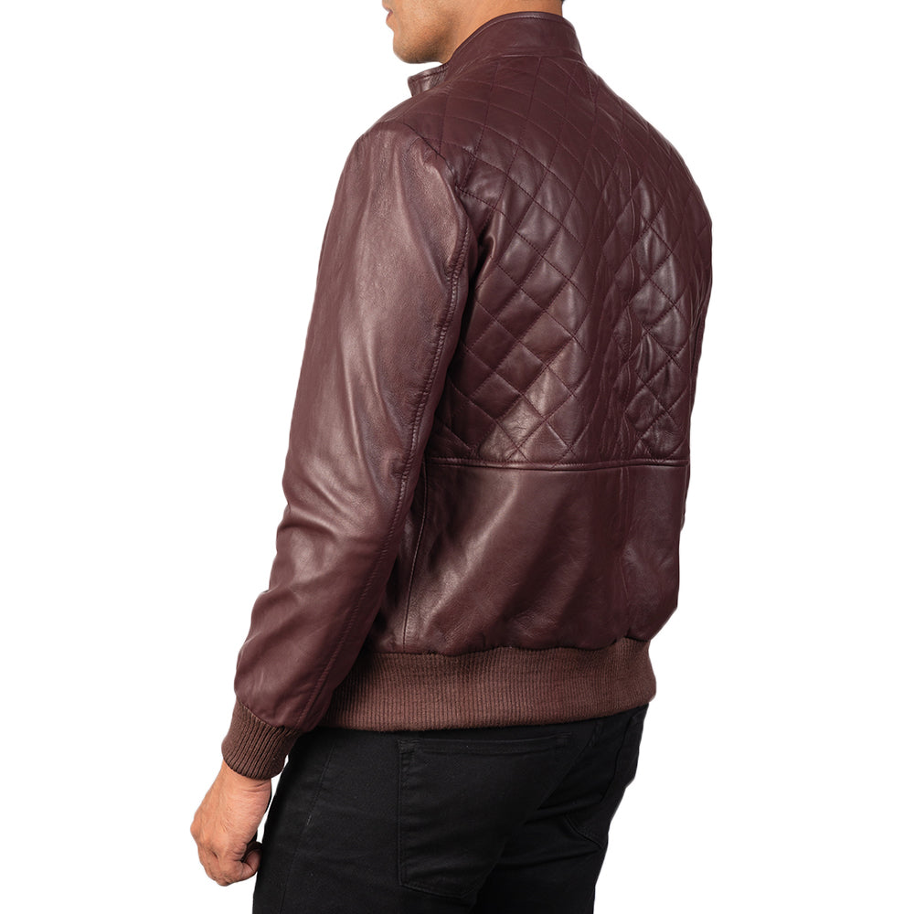 Moda Leder-Bomberjacke für Herren – Zusätzliche Produktansicht 6