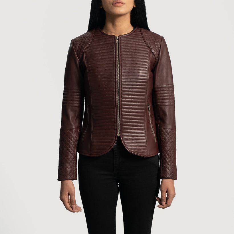 Nexi Gesteppt Lederjacke für Damen