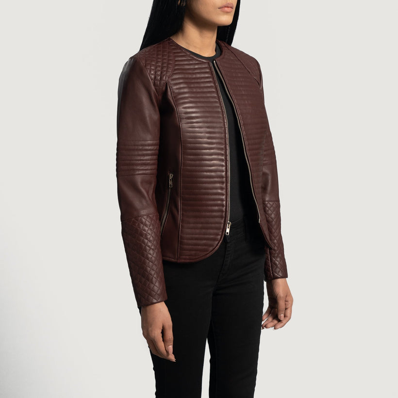 Nexi Gesteppt Lederjacke für Damen