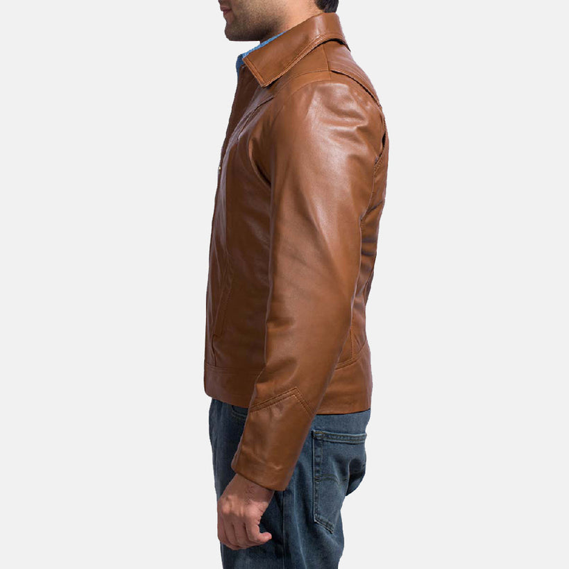 Old School Braun Lederjacke für Herren
