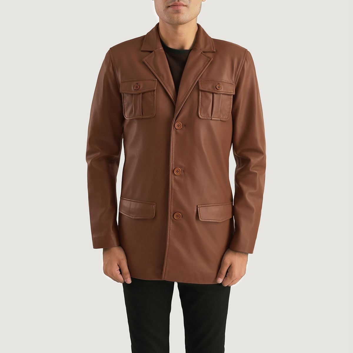 Ray Cutler Lederjacke für Herren – Zusätzliche Produktansicht 4