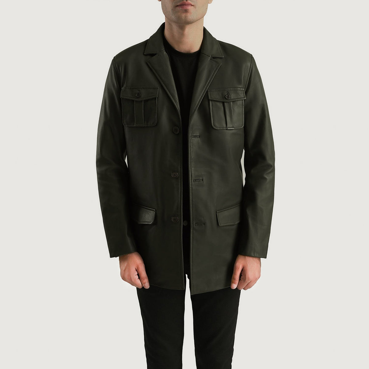 Ray Cutler Lederjacke für Herren – Zusätzliche Produktansicht 1