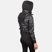 
Roslyn Hooded Leder-Bomberjacke für Damen – alternate product view 5