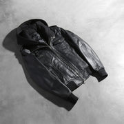 
Roslyn Hooded Leder-Bomberjacke für Damen – alternate product view 7