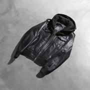 
Roslyn Hooded Leder-Bomberjacke für Damen – alternate product view 8