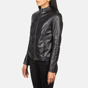 Rumella Leder-Bikerjacke für Damen – Zusätzliche Produktansicht 2