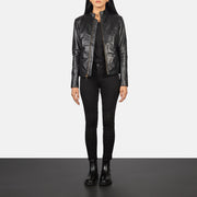Rumella Leder-Bikerjacke für Damen – Zusätzliche Produktansicht 3