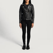 
Rumy Kastanienbraun Leder-Bikerjacke für Damen – alternate product view 3