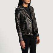 
Rumy Kastanienbraun Leder-Bikerjacke für Damen – alternate product view 2