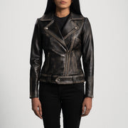 
Rumy Kastanienbraun Leder-Bikerjacke für Damen – alternate product view 4