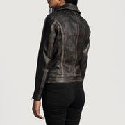 
Rumy Kastanienbraun Leder-Bikerjacke für Damen – alternate product view 5