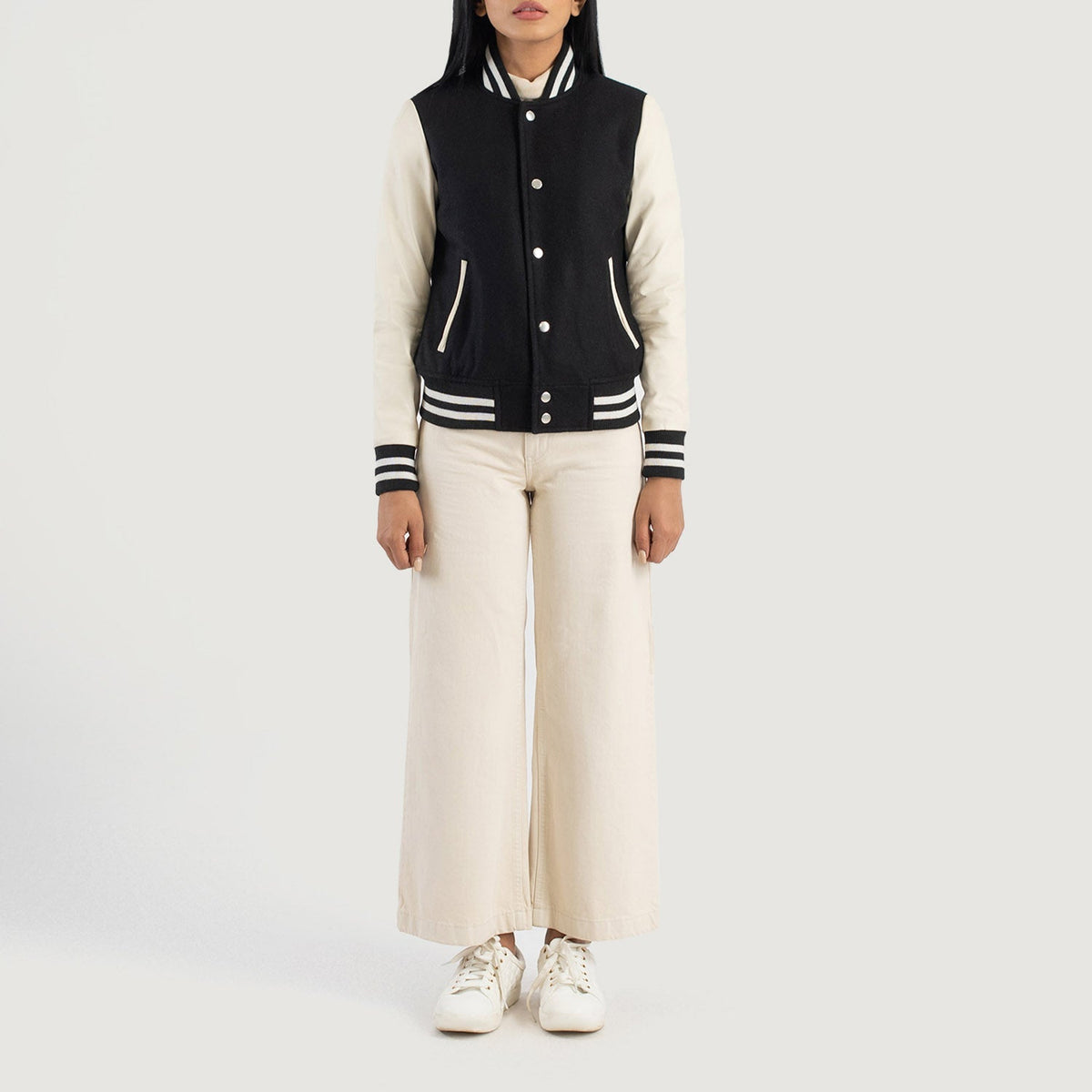 Savant Varsity Lederjacke für Damen – Zusätzliche Produktansicht 3