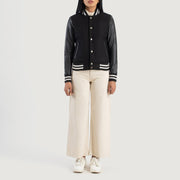 Savant Varsity Lederjacke für Damen – Zusätzliche Produktansicht 3
