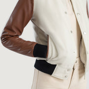 Savant Varsity Lederjacke für Damen – Zusätzliche Produktansicht 6