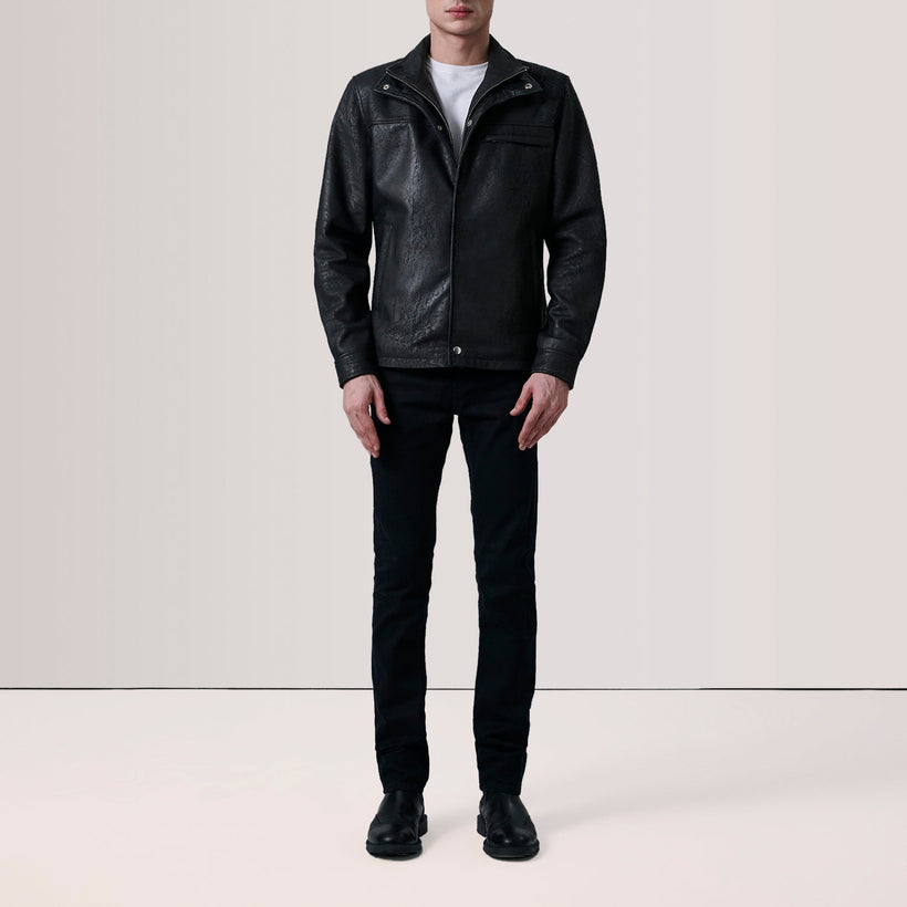 Sean Schwarz Snuffed Classic Lederjacke für Herren
