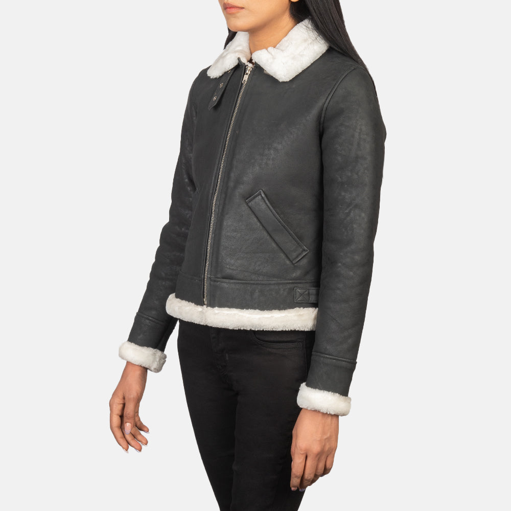 Sherilyn B-3 Black Bomber Jacket – alternate product view 2