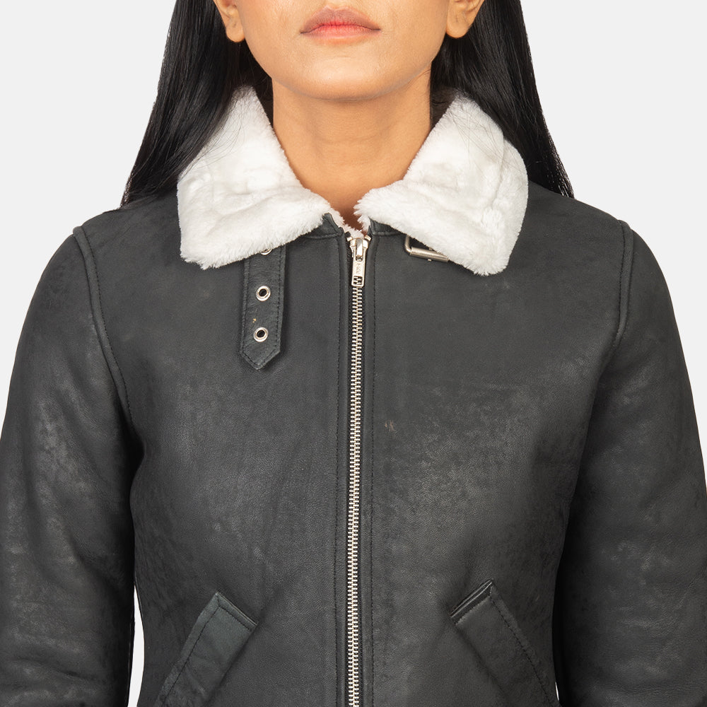 Sherilyn B-3 Black Bomber Jacket – alternate product view 6