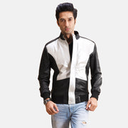 
Spade Silver Schwarz Leder-Bomberjacke für Herren - Vorderansicht & maßgeschneiderte Silhouette | Online Kaufen