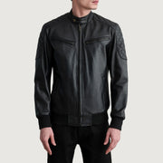 
Sven Mocha Suede Bomber Jacket in Dark Brown Goatskin Suede - Vorderansicht & maßgeschneiderte Silhouette | Online Kaufen