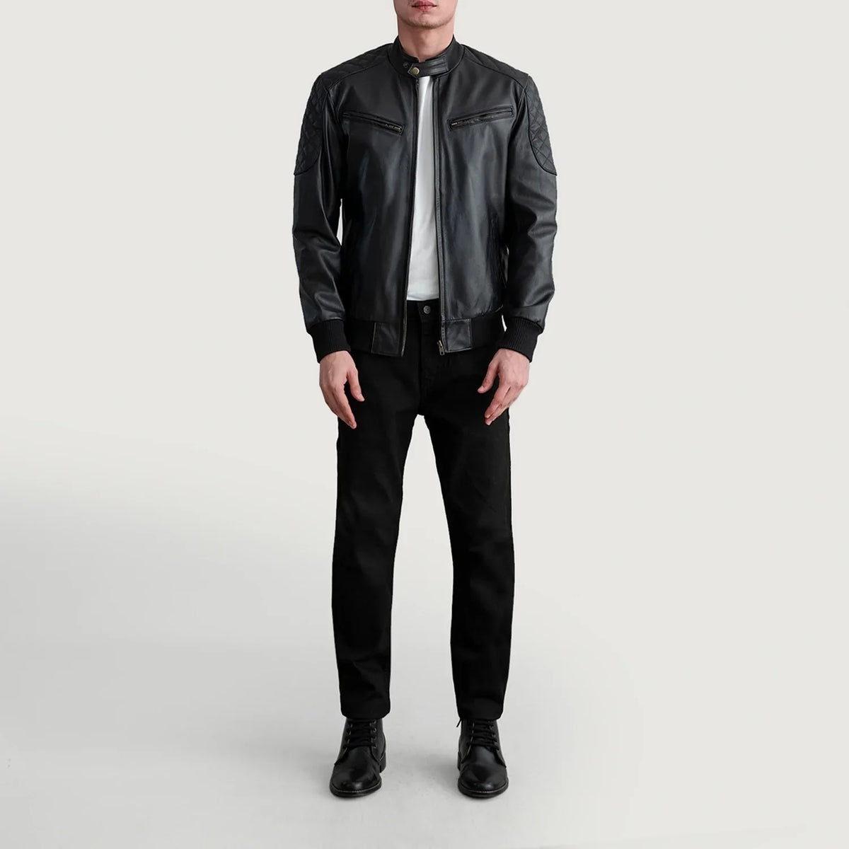 
Detailansicht of Band with Snap Button & Zipper Hardware on Sven Mocha Suede Bomber Jacket